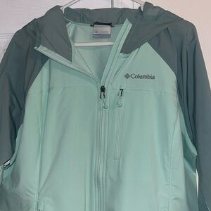Columbia Mint Green Windbreaker Jacket Size XL